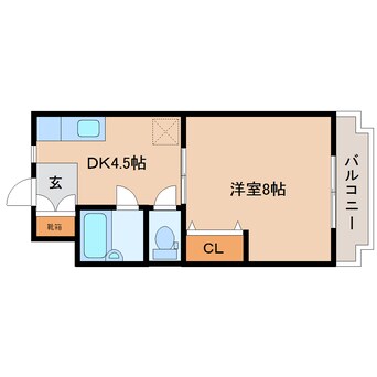 間取図 東海道本線/静岡駅 バス29分南瀬名町下車:停歩10分 2階 築31年