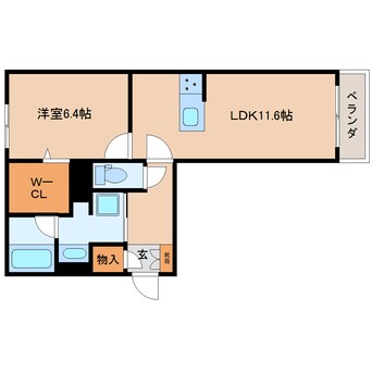 間取図 東海道本線/草薙駅 バス11分常葉大学附属橘高校入口下車:停歩4分 2階 築1年
