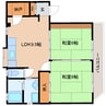 東海道本線/静岡駅 バス:32分:停歩1分 1階 築36年 2LDKの間取り