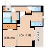 東海道本線/草薙駅 徒歩8分 3階 1年未満 1LDKの間取り