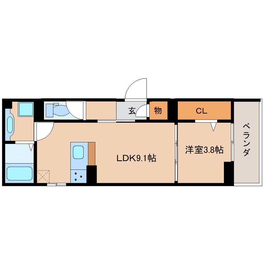 間取図 東海道本線/草薙駅 徒歩8分 3階 建築中