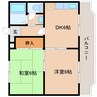 東海道本線/清水駅 バス:13分:停歩13分 1階 築36年 2DKの間取り