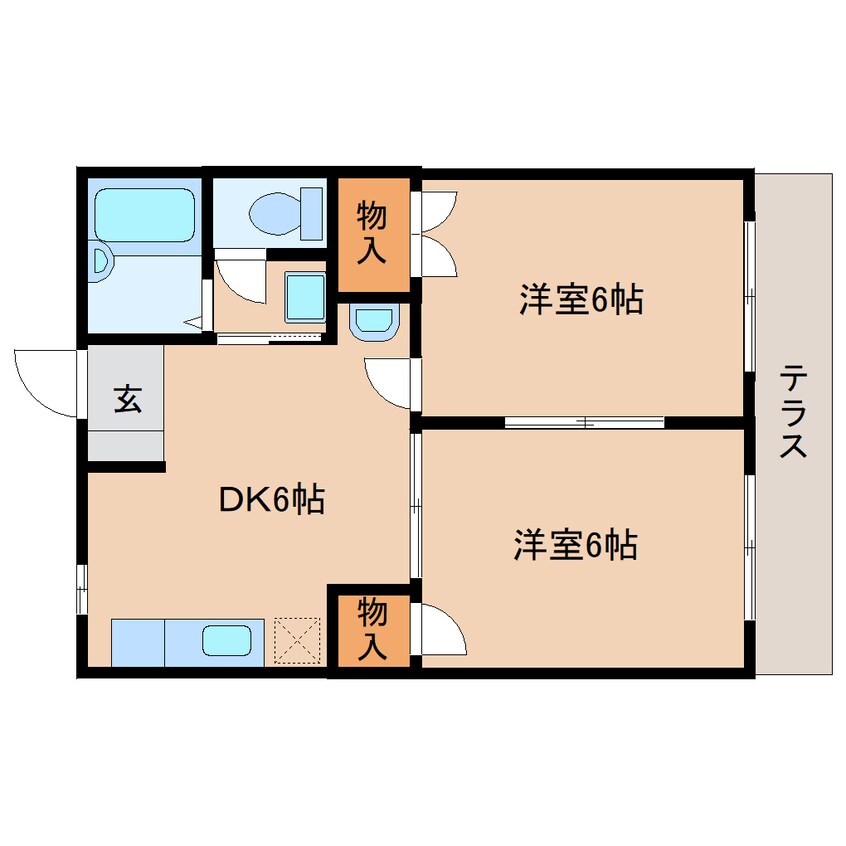間取図 東海道本線/興津駅 バス10分八木間上下車:停歩3分 1階 築33年