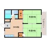 東海道本線/興津駅 バス:10分:停歩1分 2階 築33年 2DKの間取り