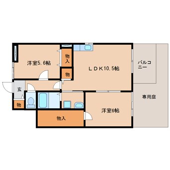 間取図 東海道本線/清水駅 バス15分高部東小学校前下車:停歩6分 1階 築23年