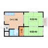 静岡鉄道静岡清水線/新清水駅 バス:9分:停歩3分 2階 築37年 2DKの間取り