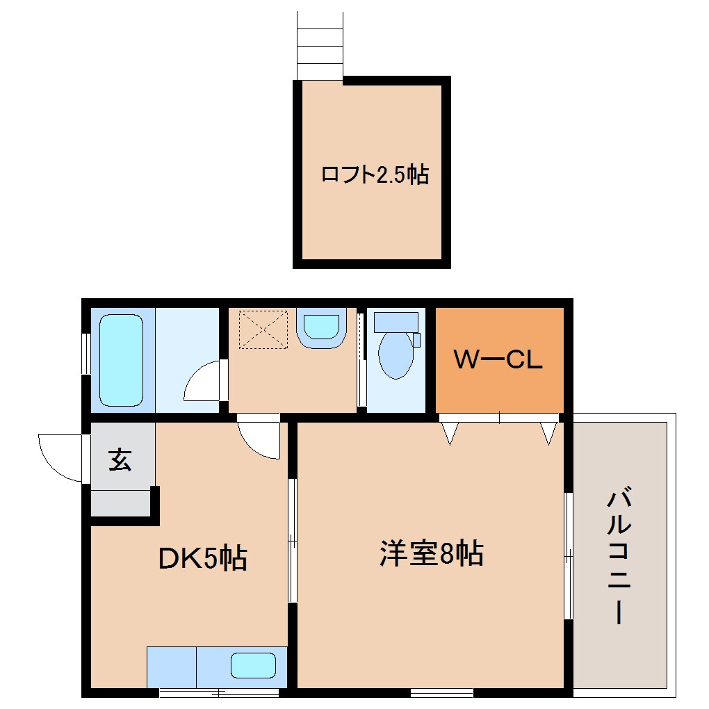 間取り図 東海道本線/清水駅 バス18分日本平運動公園入口下車:停歩6分 2階 築24年