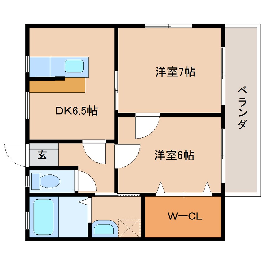間取図 東海道本線/興津駅 徒歩7分 1階 築21年
