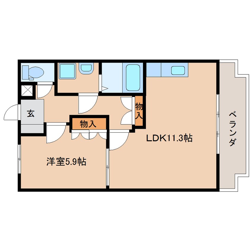 間取図 東海道本線/興津駅 バス10分消防学校前下車:停歩5分 2階 築18年