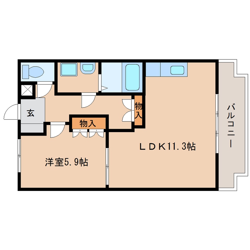 間取図 東海道本線/興津駅 バス10分消防学校前下車:停歩5分 1階 築20年