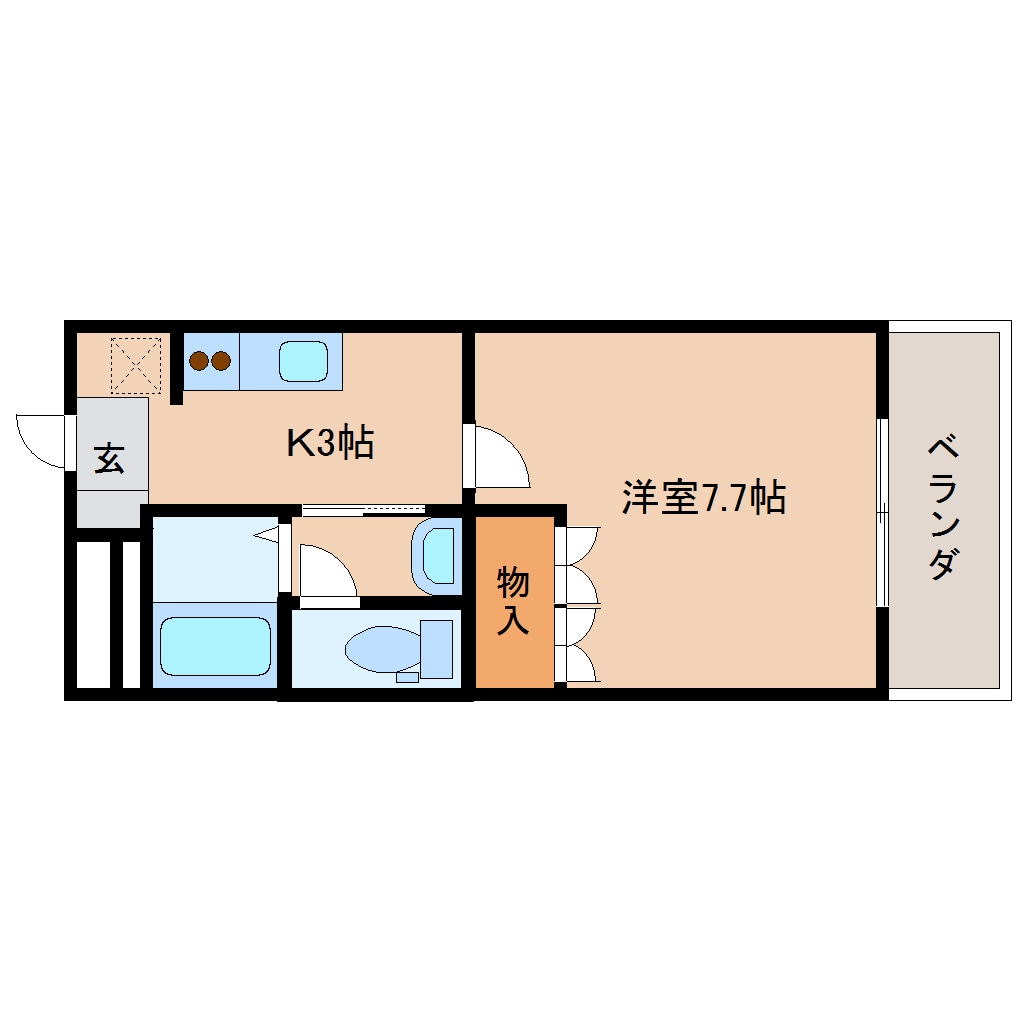 間取り図 静岡鉄道静岡清水線/新清水駅 バス22分三保ふれあい広場下車:停歩2分 2階 築22年