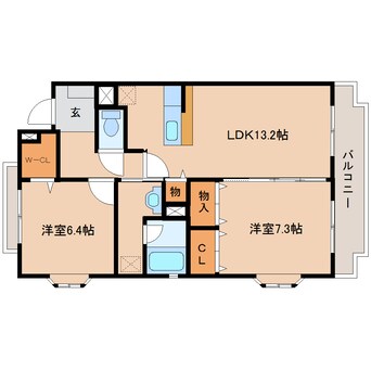 間取図 東海道本線/清水駅 バス12分石川東名下下車:停歩1分 3階 築19年