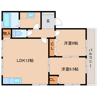 間取図 静岡鉄道静岡清水線/狐ケ崎駅 徒歩6分 2階 築22年
