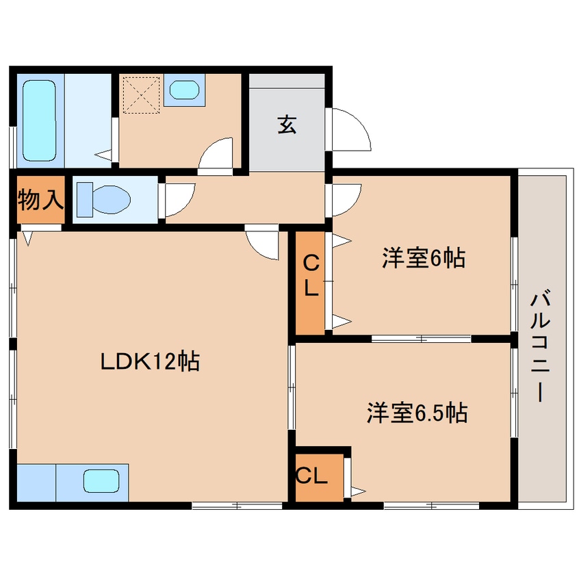 間取図 静岡鉄道静岡清水線/狐ケ崎駅 徒歩6分 2階 築22年