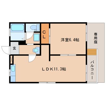 間取図 東海道本線/清水駅 バス13分飯田小学校入口下車:停歩3分 1階 築33年