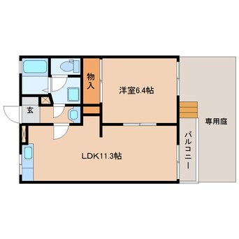 間取図 東海道本線/清水駅 バス13分飯田小学校入口下車:停歩3分 1階 築34年