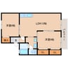 東海道本線/清水駅 バス:15分:停歩5分 2階 築31年 2LDKの間取り