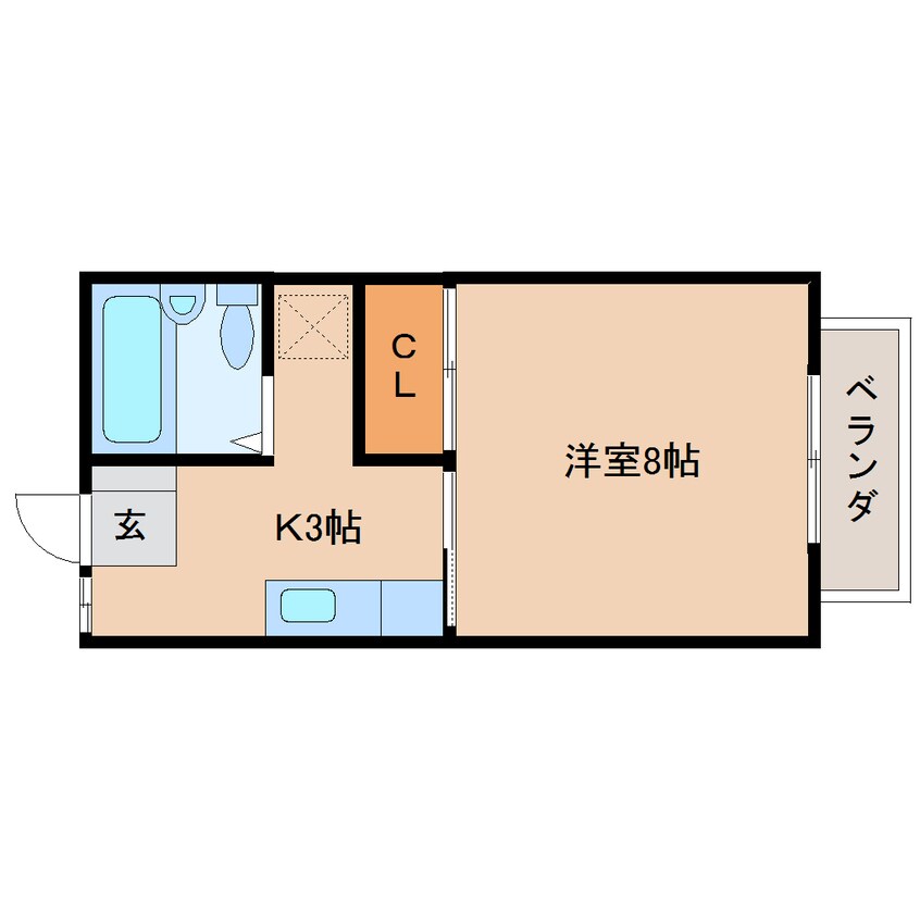 間取図 東海道本線/清水駅 バス12分天王町下車:停歩2分 1階 築28年