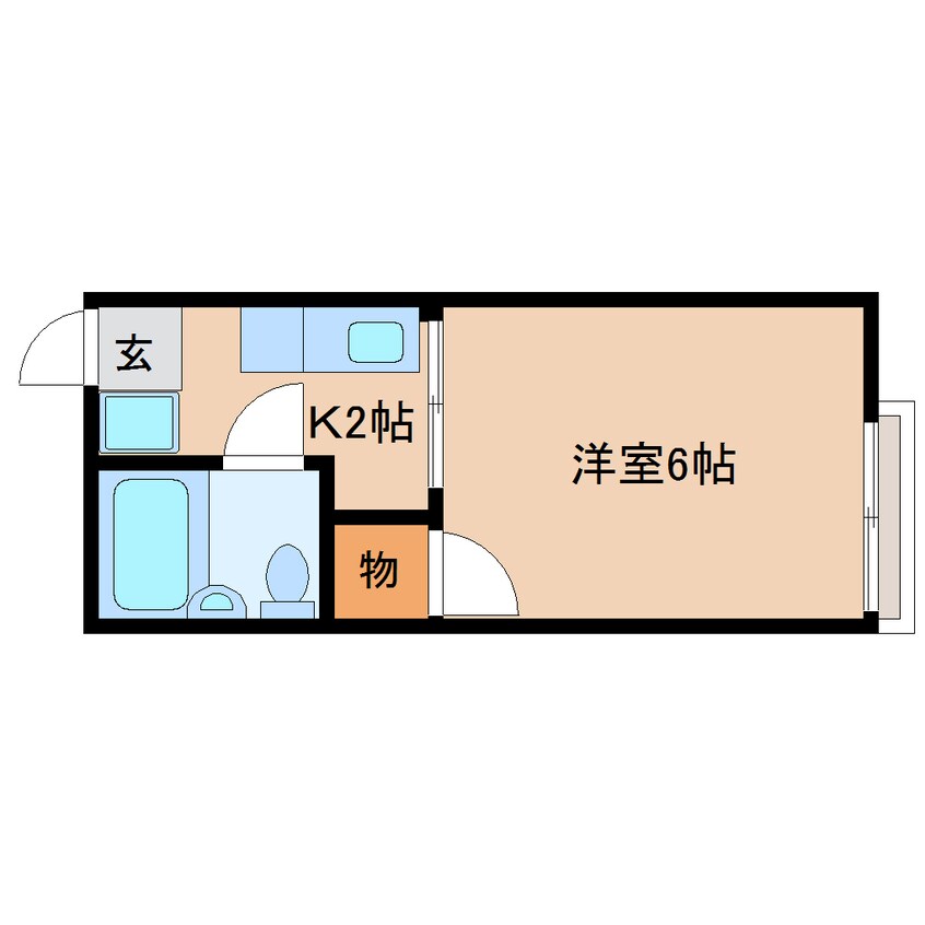 間取図 東海道本線/草薙駅 バス17分龍華寺下車:停歩4分 2階 築34年