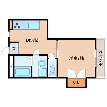 間取図 東海道本線/清水駅 徒歩10分 3階 築28年