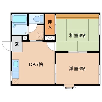 間取図 東海道本線/清水駅 バス11分松花下車:停歩4分 1階 築35年
