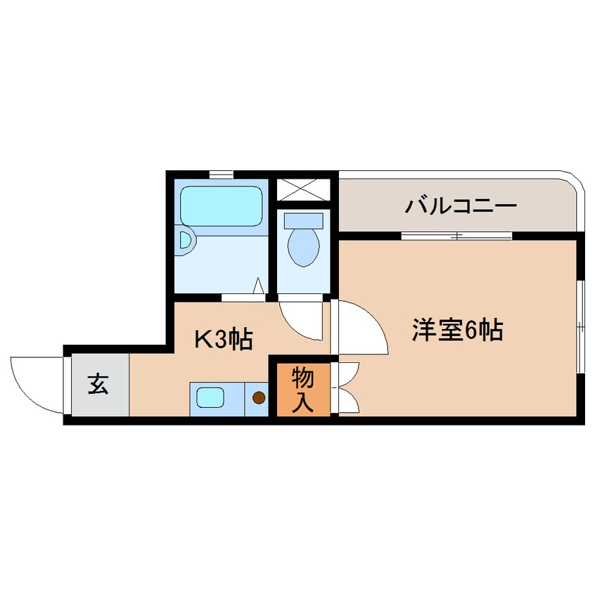 間取図 東海道本線/清水駅 バス15分日立工場前下車:停歩4分 2階 築29年