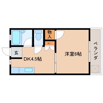 間取図 東海道本線/清水駅 バス14分村松下車:停歩4分 2階 築36年