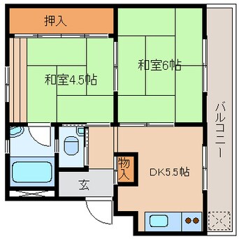 間取図 静岡鉄道静岡清水線/桜橋駅 徒歩19分 3階 築55年