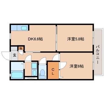 間取図 東海道本線/清水駅 バス8分秋吉町下車:停歩2分 1階 築18年