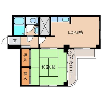 間取図 東海道本線/清水駅 徒歩6分 5階 築49年