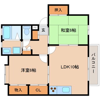 間取図 静岡鉄道静岡清水線/狐ケ崎駅 徒歩24分 2階 築27年