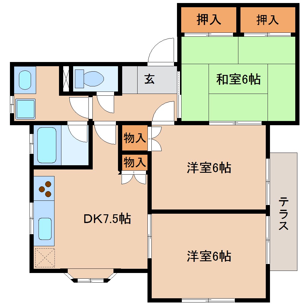 間取り図 静岡鉄道静岡清水線/狐ケ崎駅 徒歩17分 1階 築27年