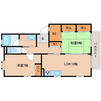 間取図 東海道本線/清水駅 バス13分神田町下車:停歩2分 2階 築20年