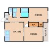 東海道本線/清水駅 バス:8分:停歩6分 2階 築29年 2DKの間取り