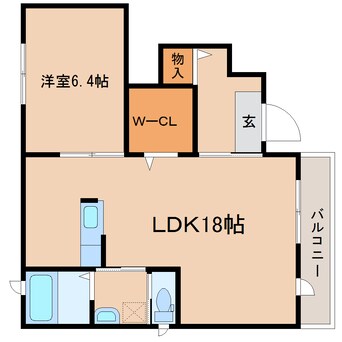 間取図 静岡鉄道静岡清水線/桜橋駅 徒歩9分 1階 築17年