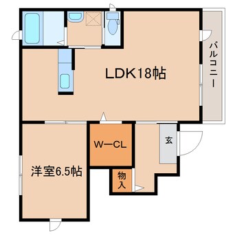 間取図 静岡鉄道静岡清水線/桜橋駅 徒歩9分 1階 築17年