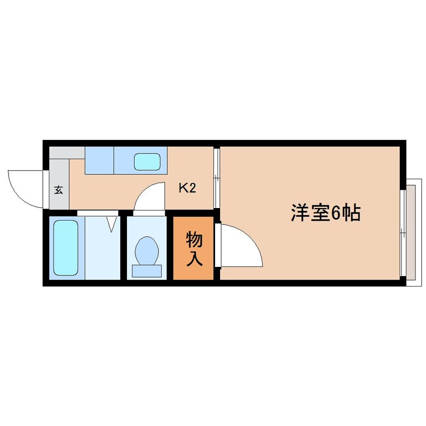 間取図 静岡鉄道静岡清水線/桜橋駅 徒歩22分 2階 築36年