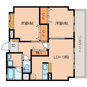 間取図 東海道本線/清水駅 徒歩8分 4階 築17年