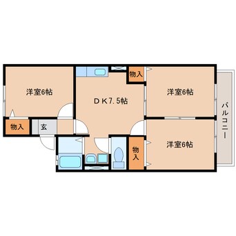 間取図 静岡鉄道静岡清水線/桜橋駅 徒歩23分 2階 築30年