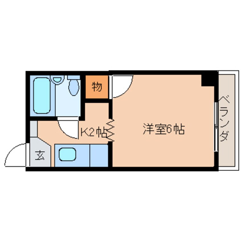 間取図 静岡鉄道静岡清水線/新清水駅 徒歩13分 2階 築35年