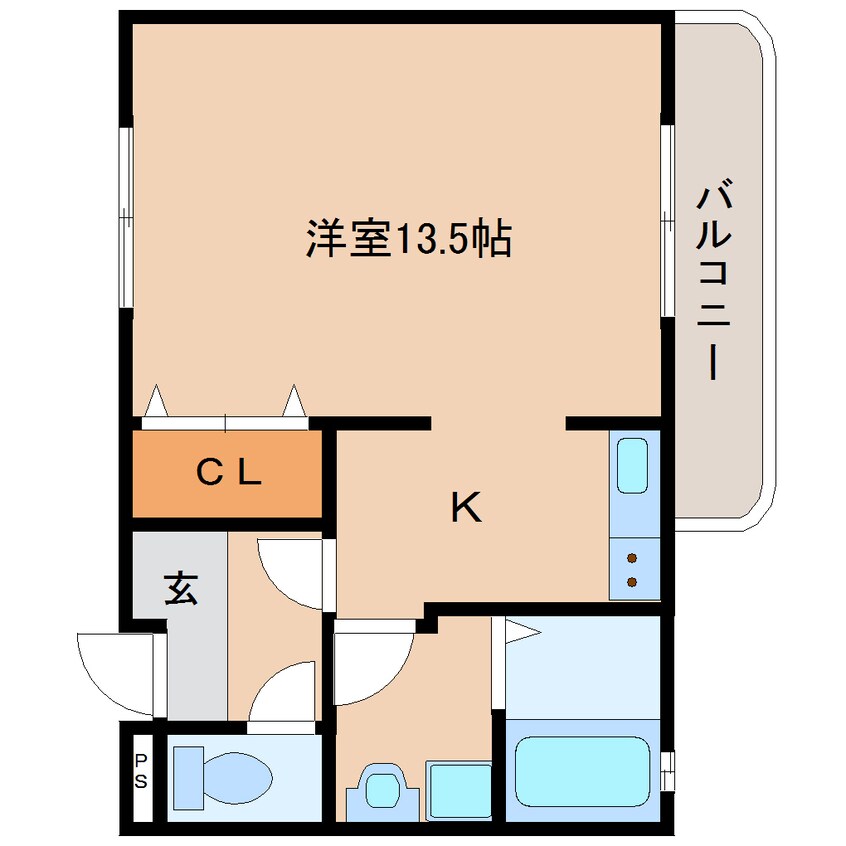 間取図 静岡鉄道静岡清水線/入江岡駅 徒歩5分 1階 築16年