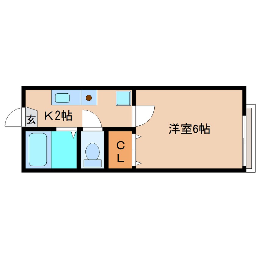 間取図 東海道本線/清水駅 徒歩14分 2階 築35年