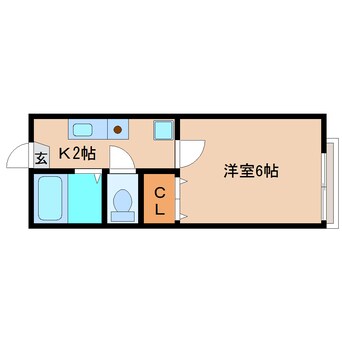間取図 東海道本線/清水駅 徒歩14分 2階 築35年