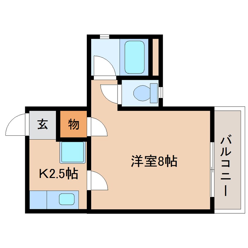 間取図 静岡鉄道静岡清水線/狐ケ崎駅 徒歩10分 2階 築27年