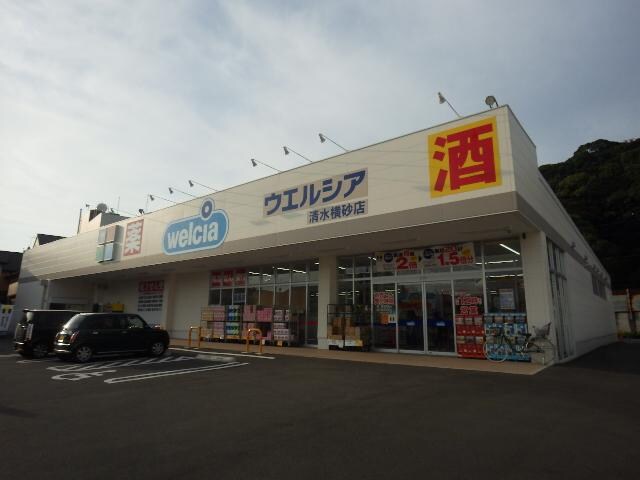 ウエルシア清水横砂店(ドラッグストア)まで659m 東海道本線/清水駅 バス9分横砂西下車:停歩4分 1階 築18年