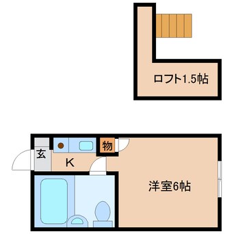 間取図 静岡鉄道静岡清水線/桜橋駅 徒歩13分 1階 築36年