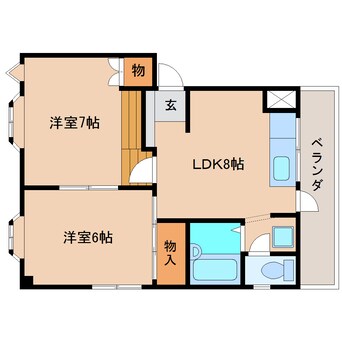 間取図 東海道本線/興津駅 徒歩18分 3階 築33年