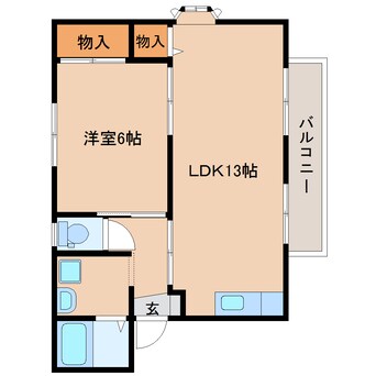 間取図 静岡鉄道静岡清水線/桜橋駅 徒歩20分 2階 築29年