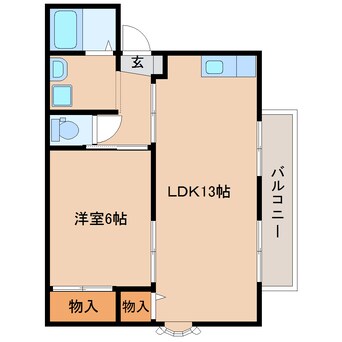 間取図 静岡鉄道静岡清水線/桜橋駅 徒歩20分 2階 築29年