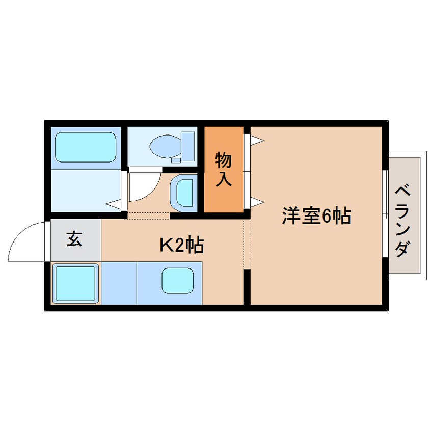 間取図 静岡鉄道静岡清水線/桜橋駅 徒歩8分 1階 築31年